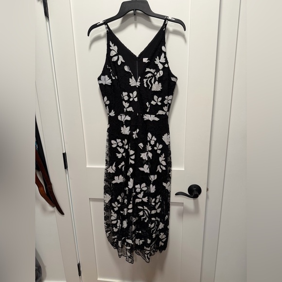 Dress the Population Dresses & Skirts - Dress the Population Black and White Floral Lace Midi Dress